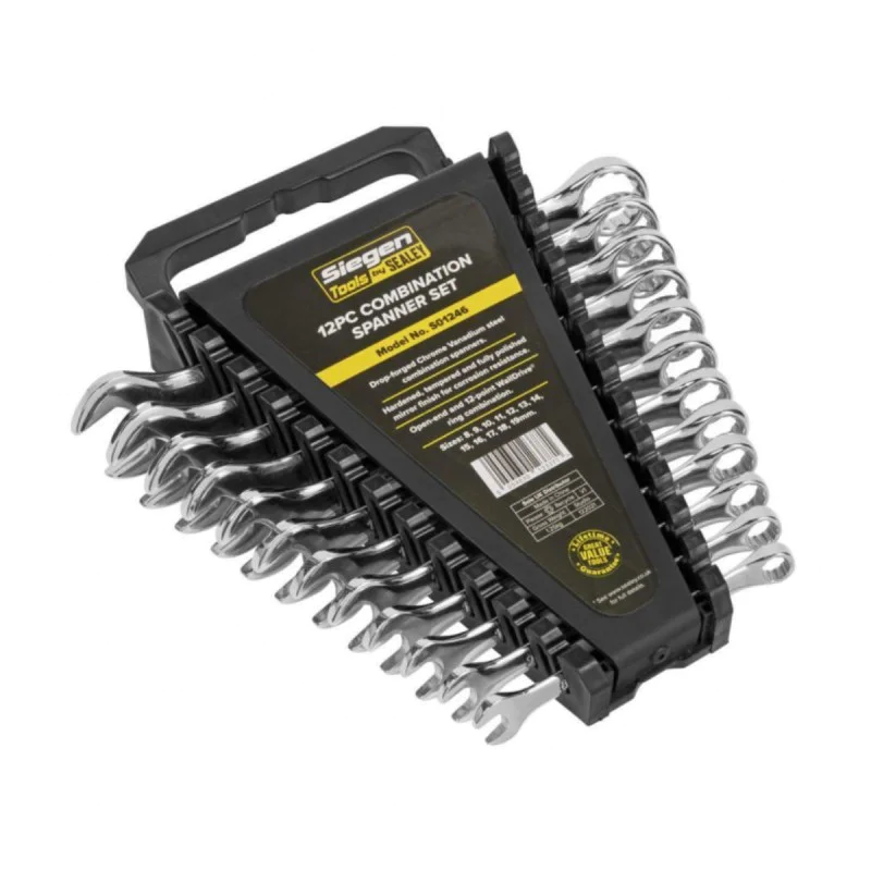 Set of combination wrenches Sealey S01246, 12 pcs, 8-19 mm