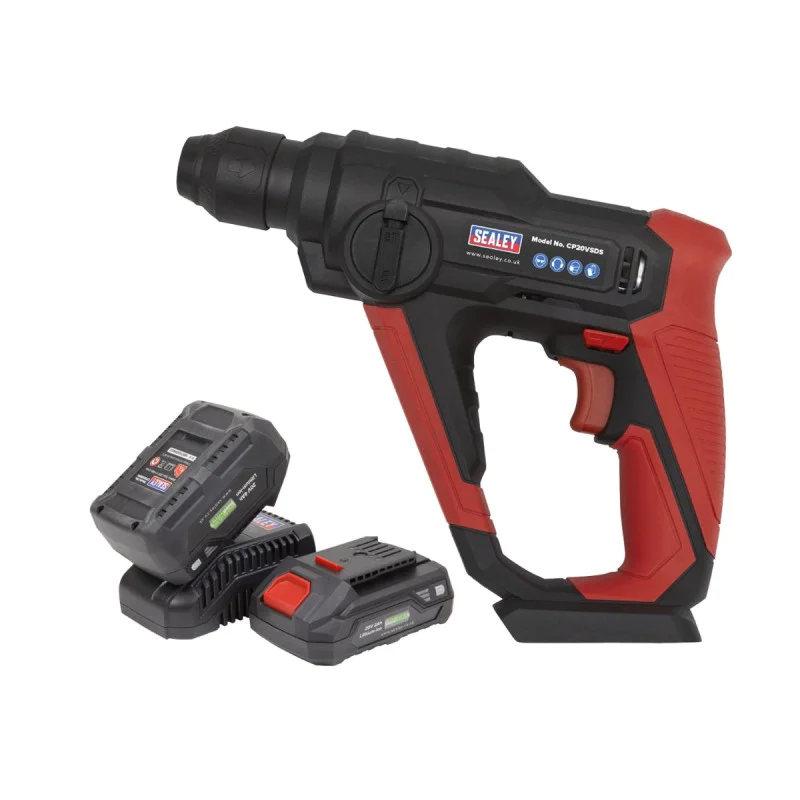 Cordless drill Sealey CP20VSDSKIT, 20 V, SDS Plus