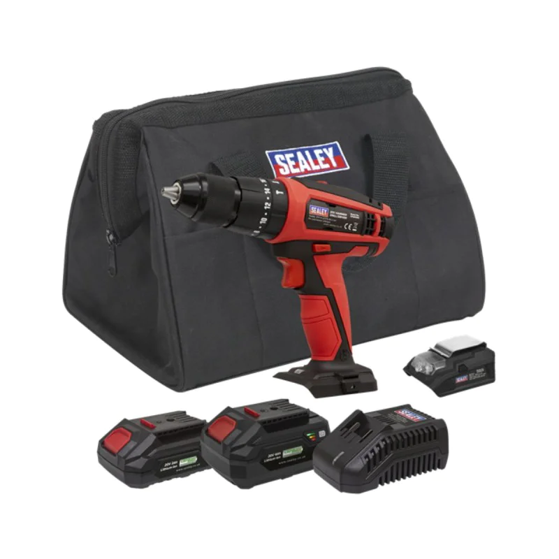 Cordless screwdriver set Sealey CP20VDDKIT, 20V, 35Nm