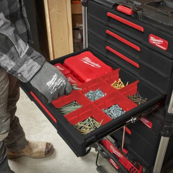 Куфар за инструменти с чекмеджета Milwaukee 4932493189, 4 чекмеджета, PACKOUT