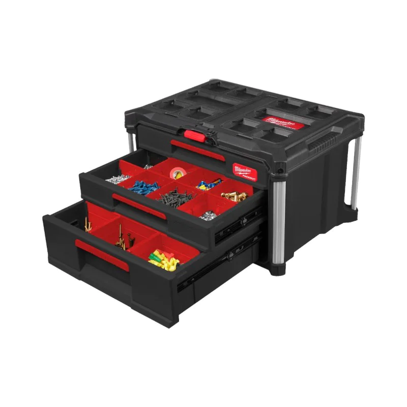 Milwaukee tool case with drawers 4932493190, 2+1 drawers, PACKOUT