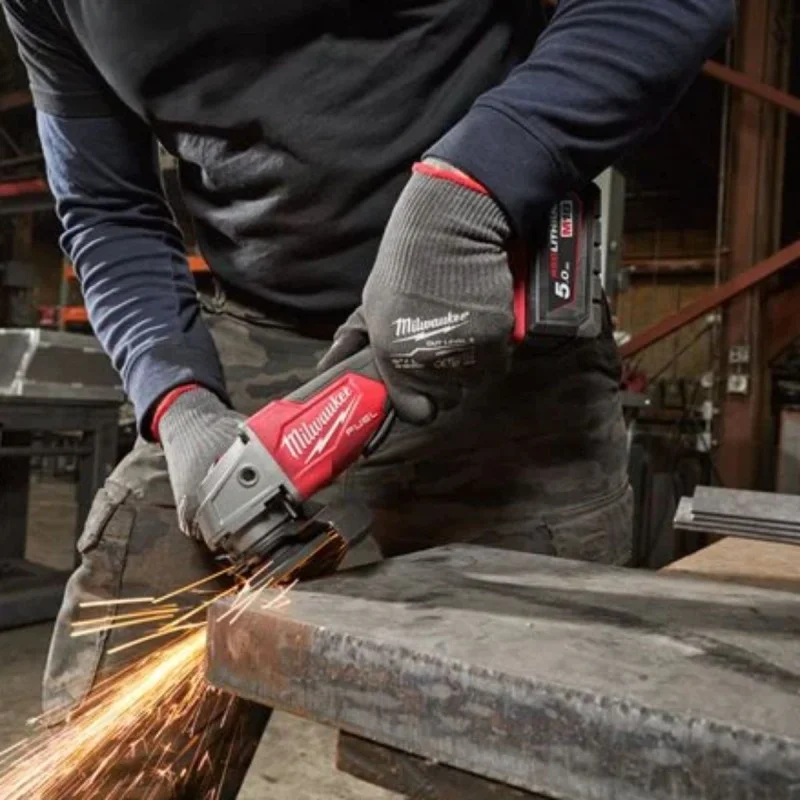 Cordless angle grinder set Milwaukee M18FSAG125XB100P-502P, 18V, 125mm