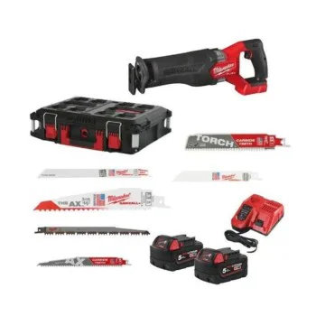 Комплект акумулаторен саблен трион Milwaukee M18 FSZ100P-502P, 18 V, 32 мм