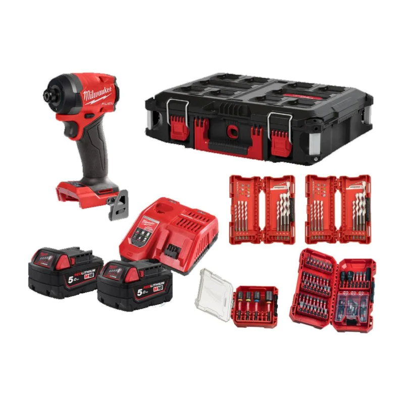 Cordless impact driver Milwaukee M18 FID3100P-502P, 18 V, 226 Nm