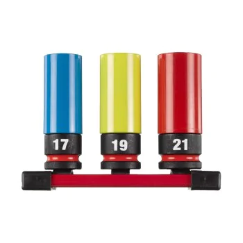 Комплект ударни вложки удължени Milwaukee 4932493370, 3 бр, 1/2", 17-21 мм