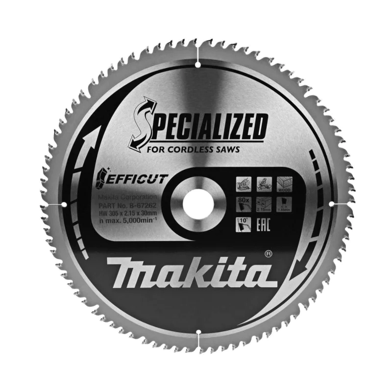 Makita wood saw blade B-67262, 305x2.15 mm, 80T
