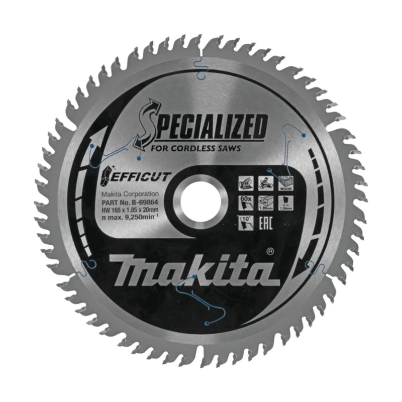 Makita wood saw blade B-69864, 165x1.85 mm, 60T