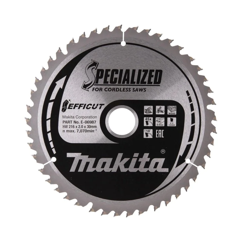 Makita wood saw blade E-06987, 216x2 mm, 45T