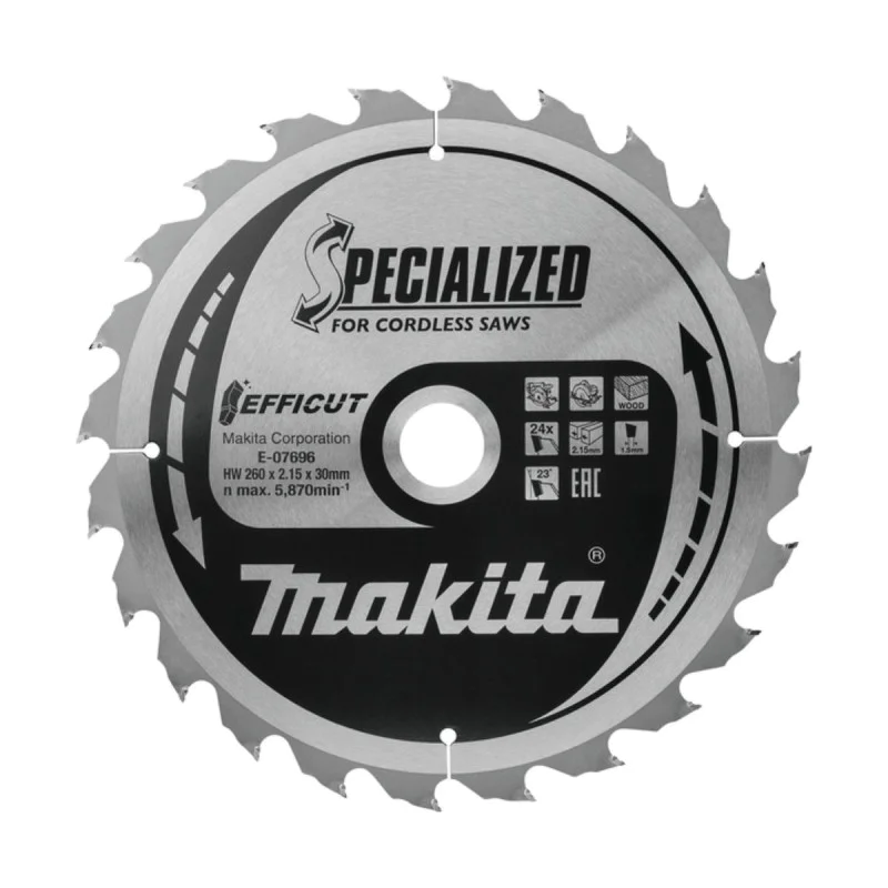 Makita wood saw blade E-07696, 260x2.15 mm, 24T