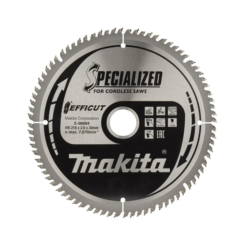 Makita wood saw blade E-08894, 216x1.5 mm, 80T