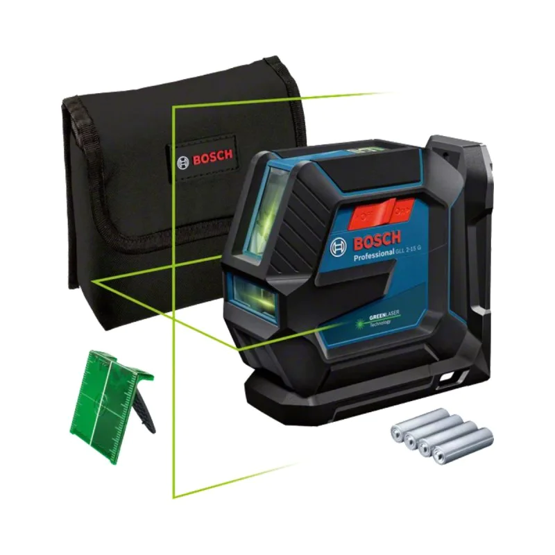 Linear laser level BOSCH GLL 2-15 G, 0601063W00, green, IP 64