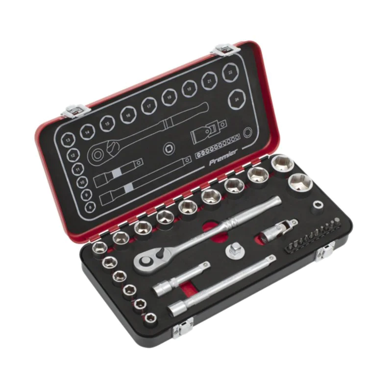 Sealey AK7921 ratchet insert set, 31 pcs, 3/8