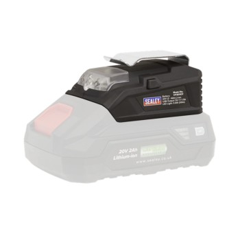 USB charging port with LED lamp Sealey CP20VCP, 20V, 30lm