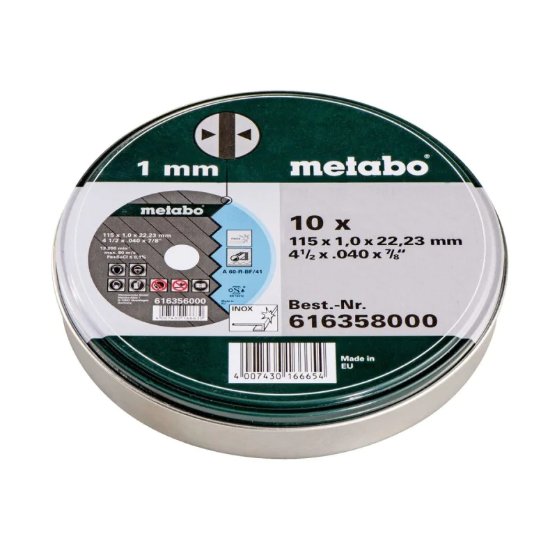 Inox disc METABO SP, 616358000, 115 x 22.23 mm, 10 pcs