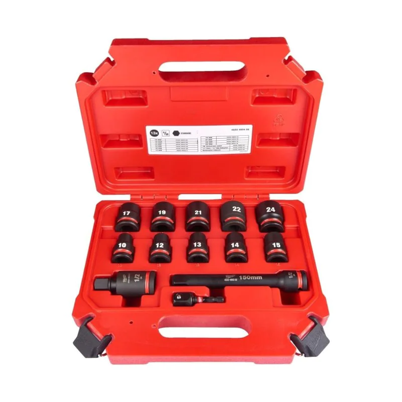 Milwaukee Impact Socket Set 4932480456, 1/2