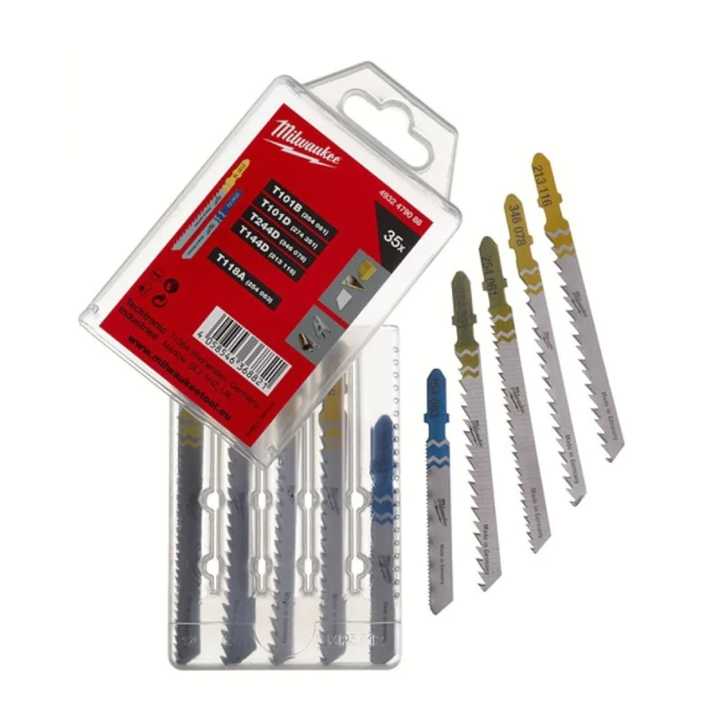 Wood and metal jig saw blades Milwaukee 4932479088, 35 pcs