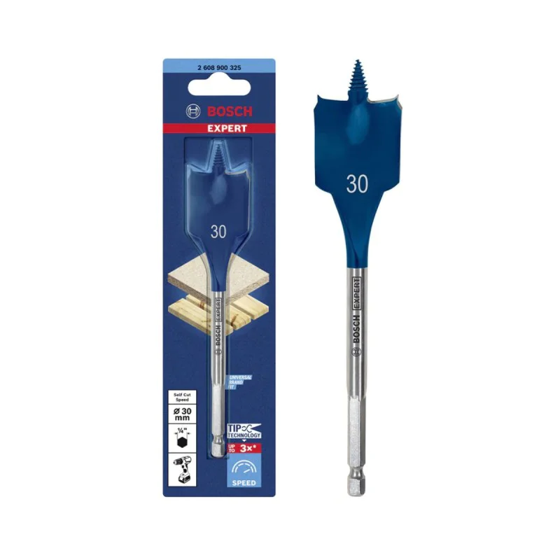Bosch flat drill bit 2608900325, 152 x 30 mm, 1/4
