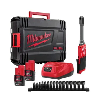Акумулаторна преходна тресчотка Milwaukee M12 FPTR-202X, 12 V, 3/8", 1/4", 4933499411