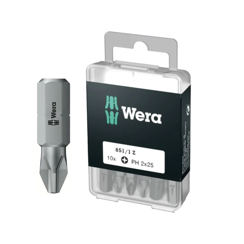Wera bit set 05072400001, PH1, 10 pcs, 25 mm