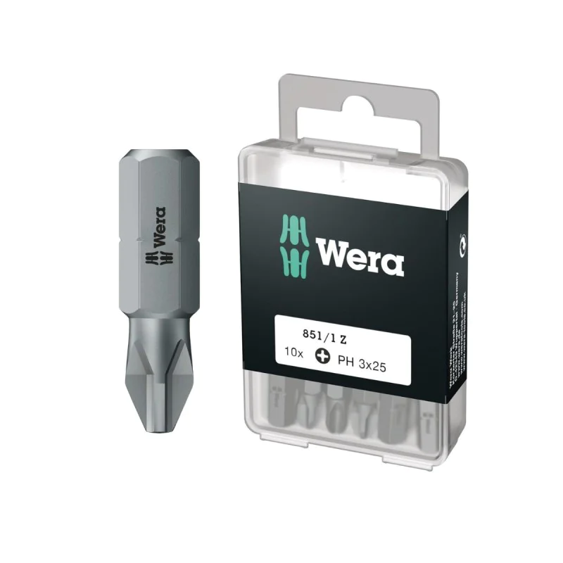 Wera bit set 05072402001, PH3, 10 pcs, 25 mm