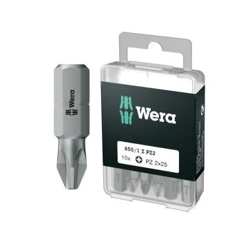 Комплект битове Wera 05072404001, PZ2, 10 бр, 25 мм