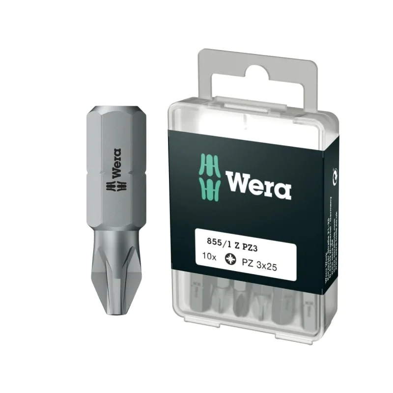 Wera bit set 05072405001, PZ3, 10 pcs, 25 mm