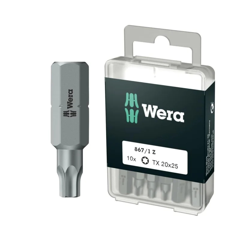 Wera bit set 05072408001, TX20, 10 pcs, 25 mm