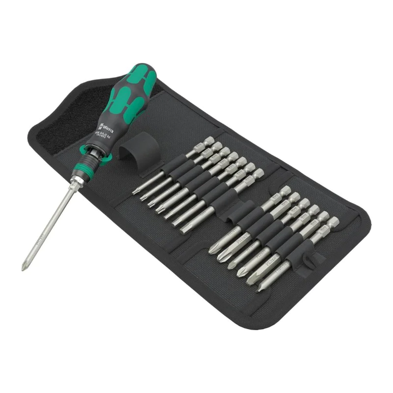 Screwdriver set with bits Wera 05051061001, 15 pcs, 1/4