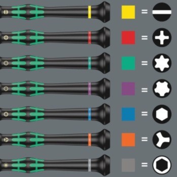 Комплект прецизни отвертки Wera 05118152001, 6 бр, 2035/6 B Elektroniker