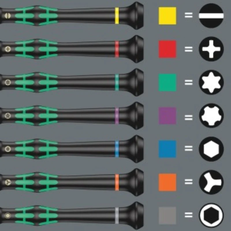 Wera precision screwdriver set 05118152001, 6 pcs, 2035/6 B Elektroniker