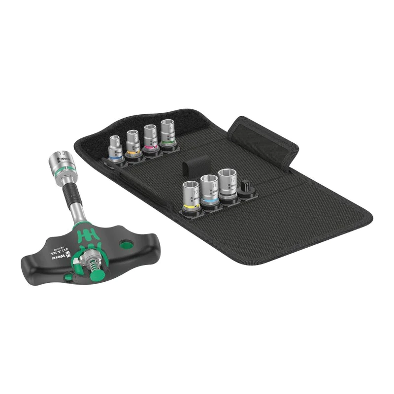 T-handle set with ratchet and inserts Wera 05023470001, 9 pieces