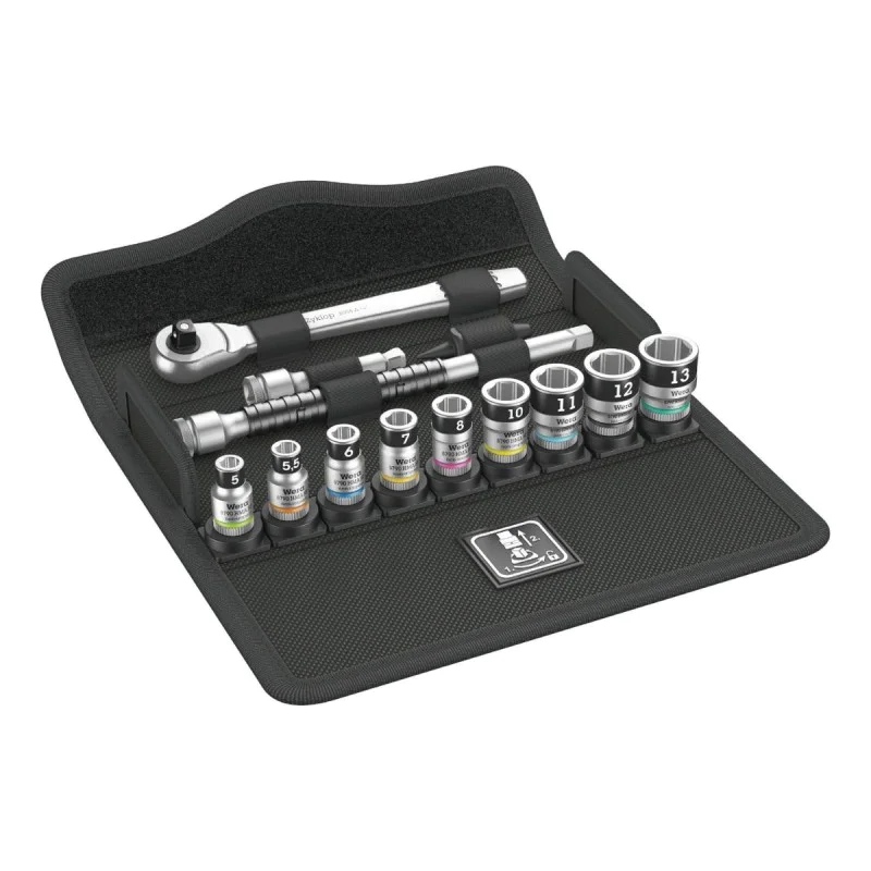 Ratchet set with Wera inserts 05003756001, 13 pieces
