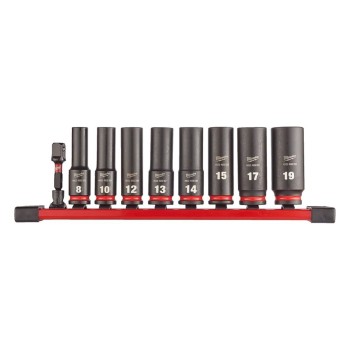 Milwaukee impact socket set 4932480455, 8-19 mm, 3/8