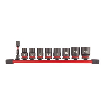 Milwaukee impact socket set 4932480454, 8-19 mm, 3/8