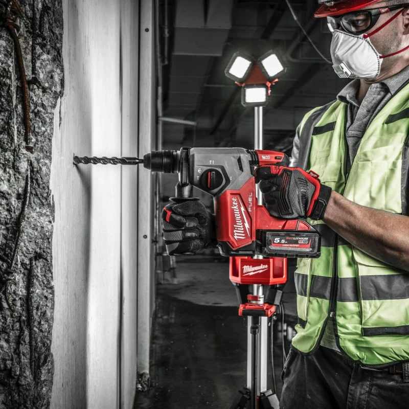 Cordless drill Milwaukee M18FHX-552X, 18V, SDS-plus, 2.5J
