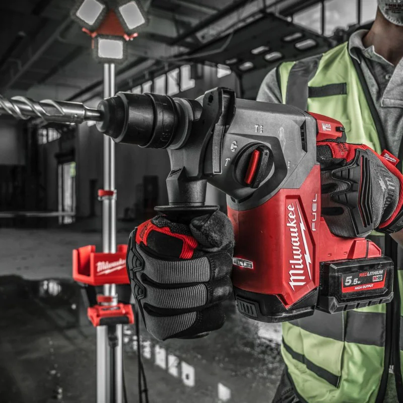 Cordless drill Milwaukee M18FHX-552X, 18V, SDS-plus, 2.5J