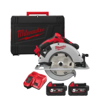Акумулаторен циркуляр Milwaukee M18BLCS66-502X, 190мм, 18 V, 4933464590