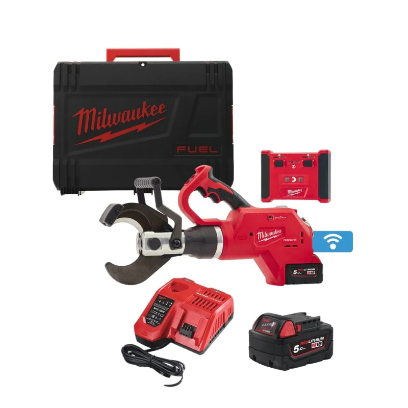 Milwaukee M18HCC75R-502C hydraulic underground cable cutter, 75 mm
