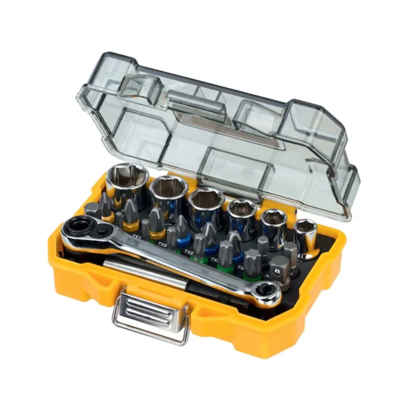 Set of bits and sockets with ratchet Dewalt DT71516, 24 pcs