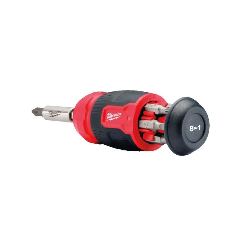 Milwaukee screwdriver set with bits 4932492807, 8in1, 1/4