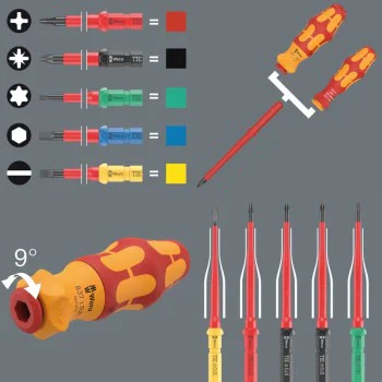 Screwdriver set with bits Wera 05006618001, 17 pcs, VDE