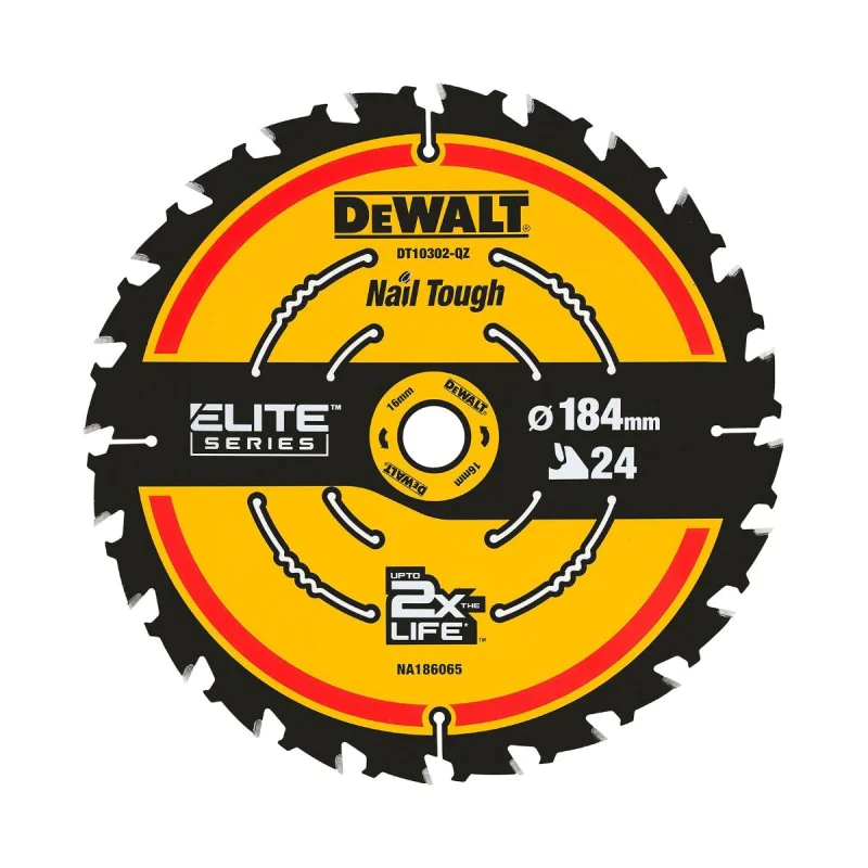 DeWalt DT10302 wood saw blade, 184 x 16 mm, 24 T