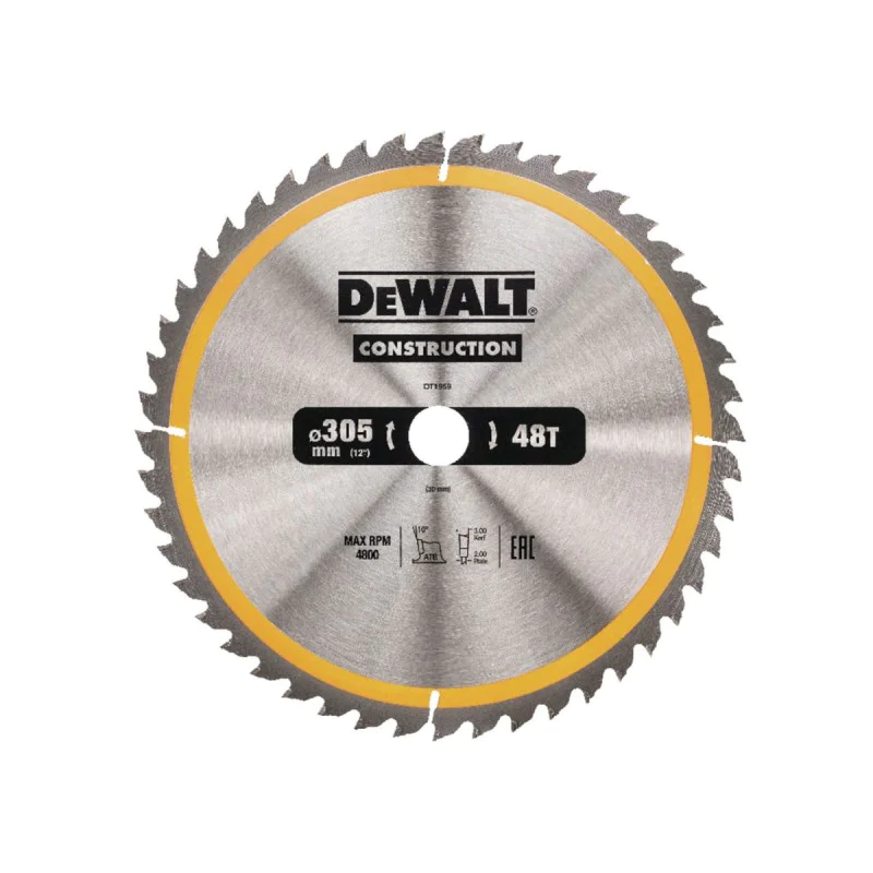 DeWALT DT1959 wood cutting disc, 48 T, 305 x 30 mm