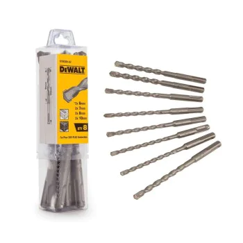 Set of concrete drill bits Dewalt DT60300, 8 pcs, 6-10 mm, SDS-plus