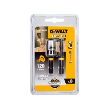Магнитен адаптoр с 2 бита T20 DeWALT DT70537, 50 мм, T20