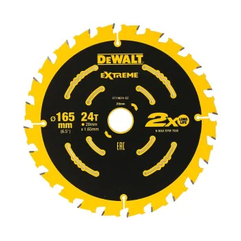 Циркулярен диск за дърво DeWalt DT10624, 165 х 20 мм, 24 T