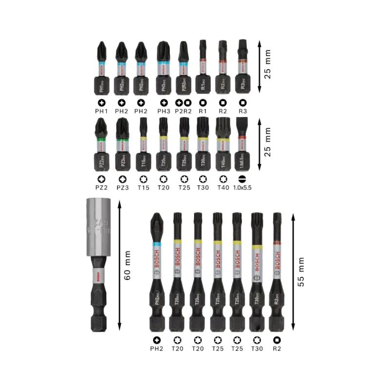 Bosch bit set 2608521U75, 24 pcs