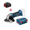 Cordless angle grinder Bosch GWS 18-125 V-LI Professional, 125 mm, 060193A308 + Battery procore 8.0Ah