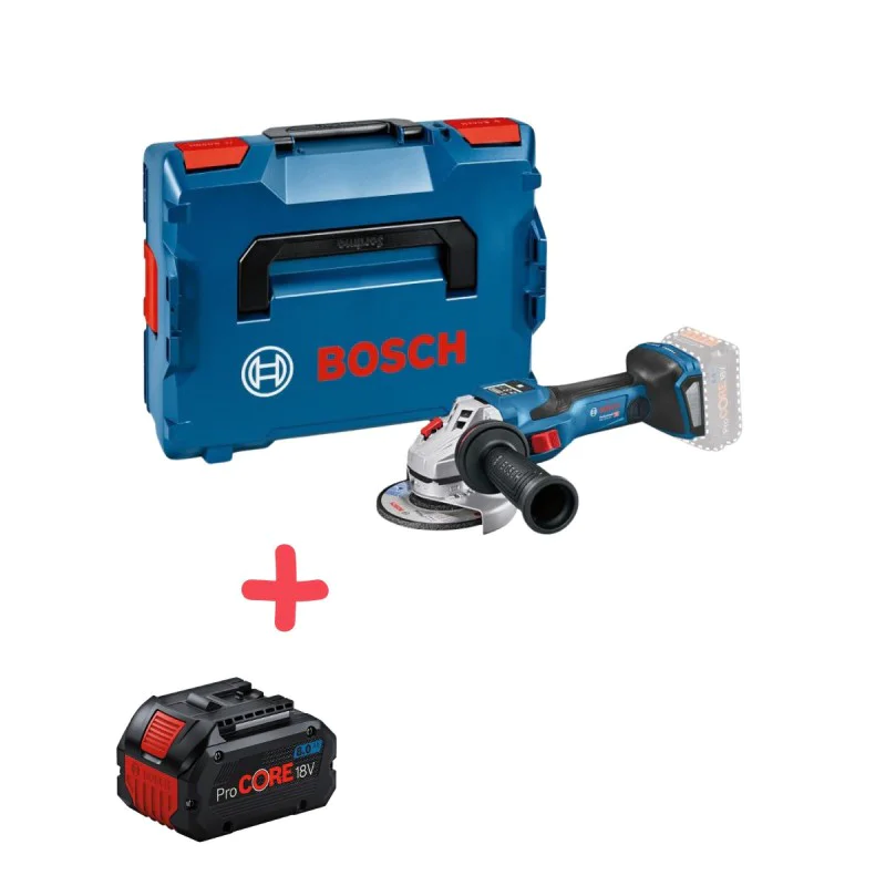 Cordless angle grinder BOSCH GWS 18V-15 SC, 125mm + Battery procore 8.0Ah