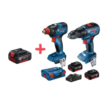 Комплект акумулаторни машини BOSCH 06019J2220 + ПОДАРЪК Батерия 5.0Ah
